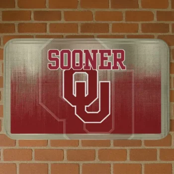 Oklahoma Sooners Pixel Blur Crimson Doormat
