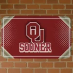 Oklahoma Sooners Silver Halftone Crimson Doormat
