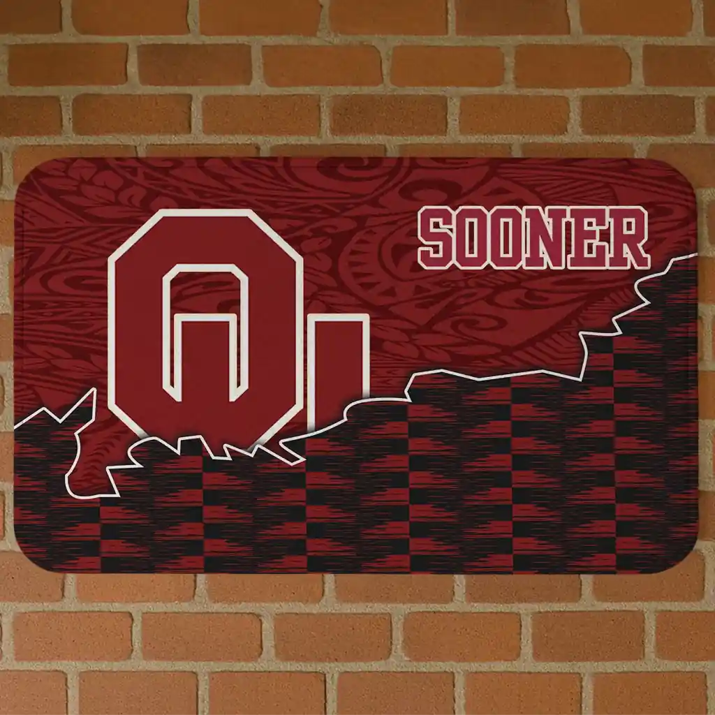 oklahoma-sooners-tribal-detailing-crimson-black-doormat-best-selling.webp oklahoma sooners tribal detailing crimson black doormat best selling
