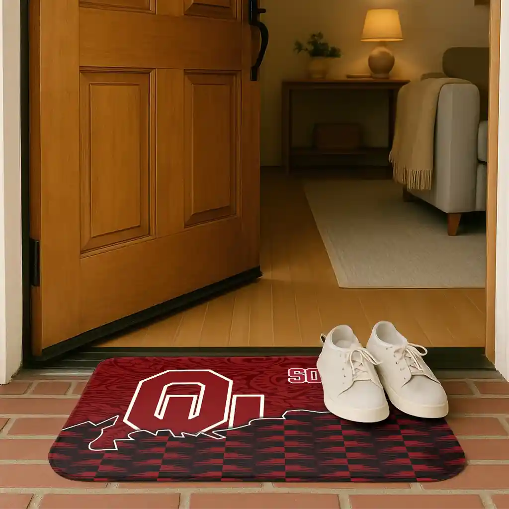 oklahoma-sooners-tribal-detailing-crimson-black-doormat-fashion-forward.webp