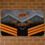 Oklahoma State Cowboys Chevron Points Orange Black Doormat