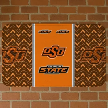 Oklahoma State Cowboys Chevron Stack Orange Doormat