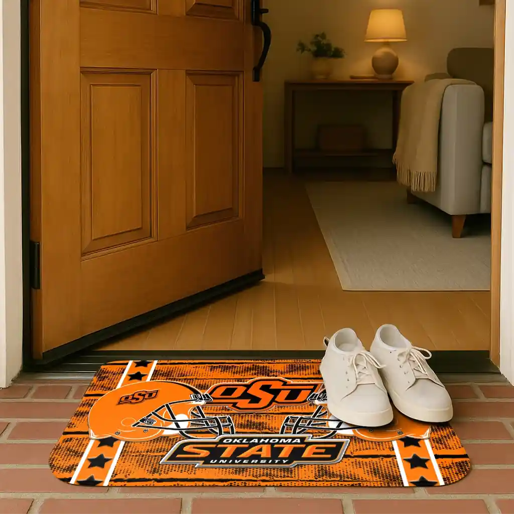 oklahoma-state-cowboys-helmet-illustration-orange-doormat-fashion-forward.webp