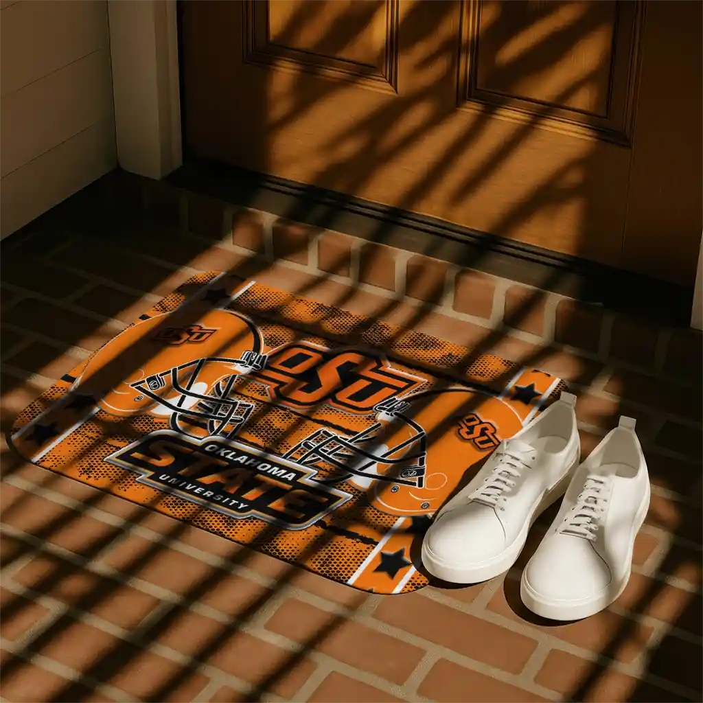 oklahoma-state-cowboys-helmet-illustration-orange-doormat-trendy.webp