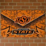 Oklahoma State Cowboys Layered Lines Orange Doormat