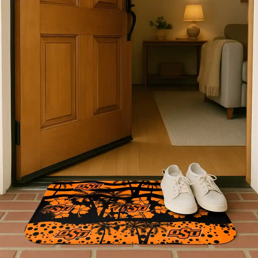 oklahoma-state-cowboys-palm-silhouette-orange-black-doormat-fashion-forward.webp