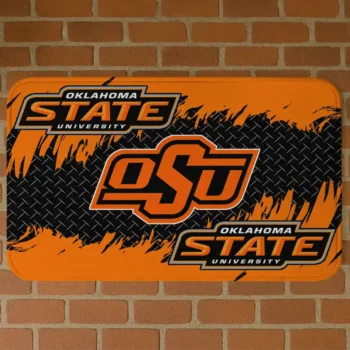 Oklahoma State Cowboys Plate Rip Orange Doormat