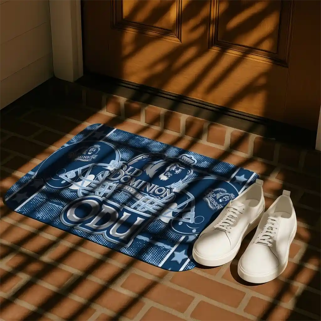 old-dominion-monarchs-helmet-illustration-blue-doormat-trendy.webp