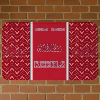 Ole Miss Rebels Chevron Stack Red Doormat