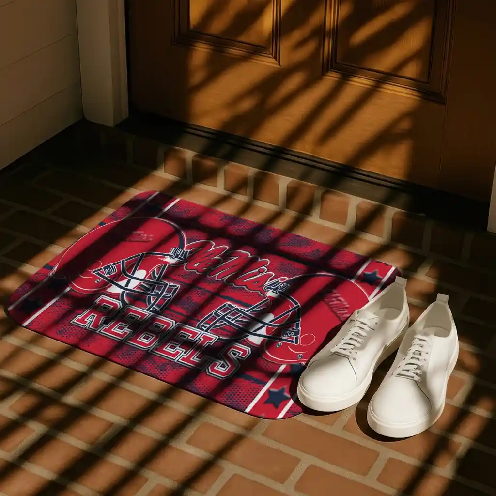 ole-miss-rebels-helmet-illustration-red-doormat-trendy.webp