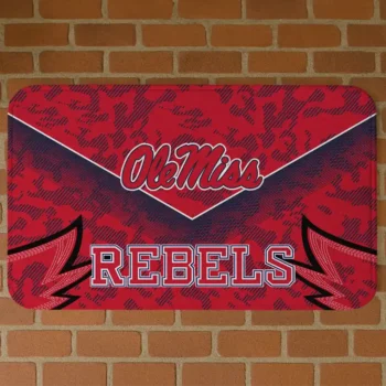 Ole Miss Rebels Layered Lines Red Doormat