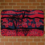 Ole Miss Rebels Palm Silhouette Red Black Doormat
