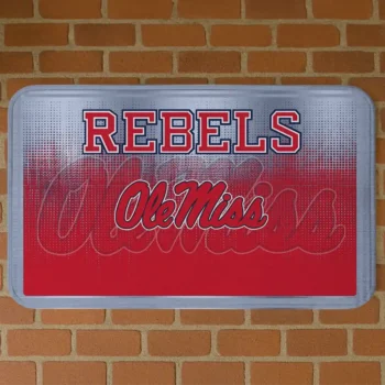 Ole Miss Rebels Pixel Blur Red Doormat