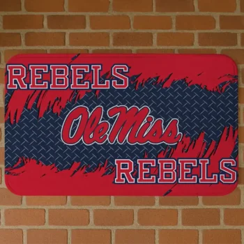 Ole Miss Rebels Plate Rip Red Doormat