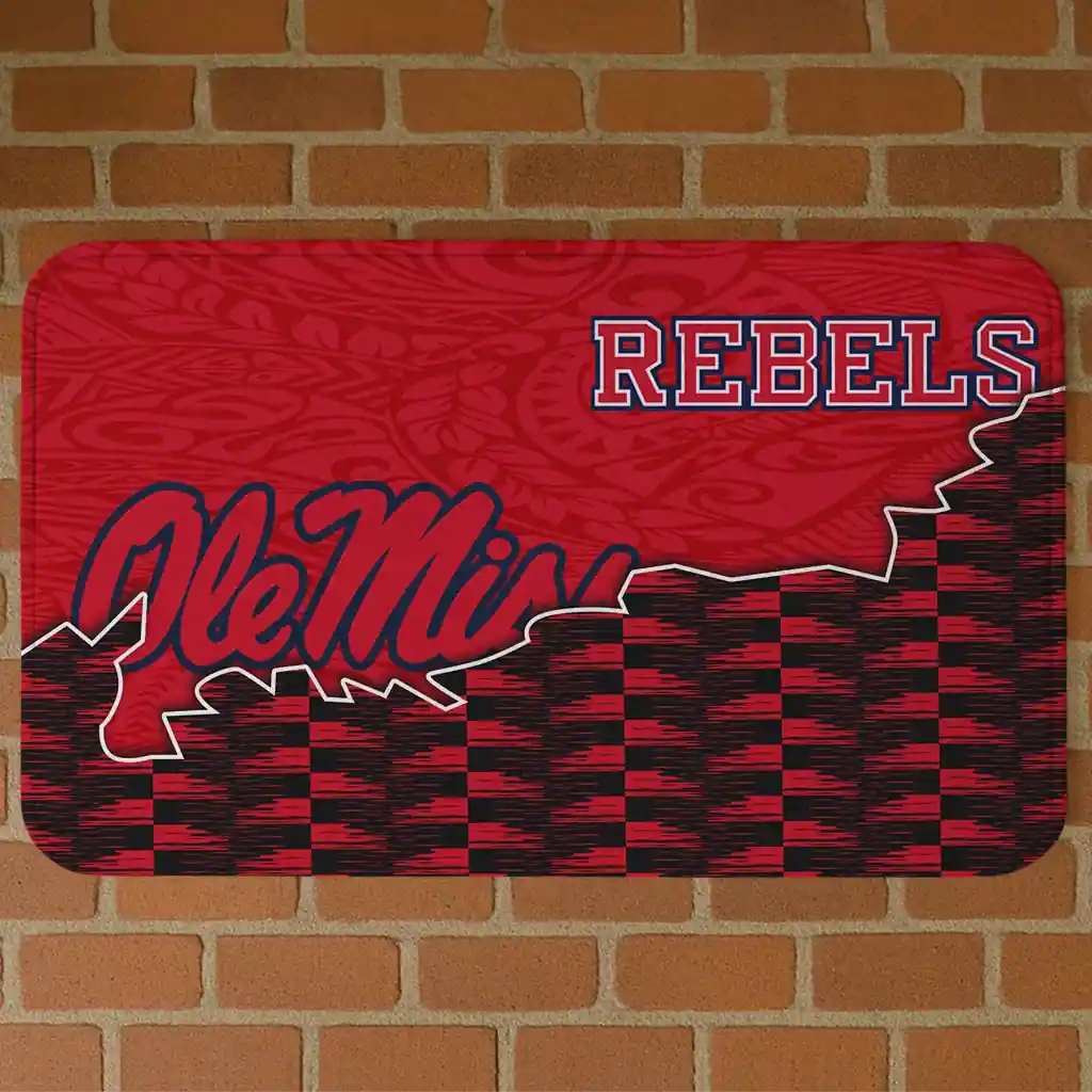 ole-miss-rebels-tribal-detailing-red-black-doormat-best-selling.webp ole miss rebels tribal detailing red black doormat best selling