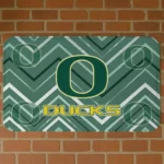 Oregon Ducks Chevron Geometrics Green Doormat