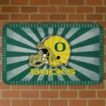 Oregon Ducks Helmet Centerpiece Green Doormat