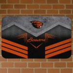 Oregon State Beavers Chevron Points Orange Black Doormat