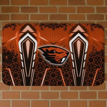 Oregon State Beavers Graphic Stripes Orange Doormat