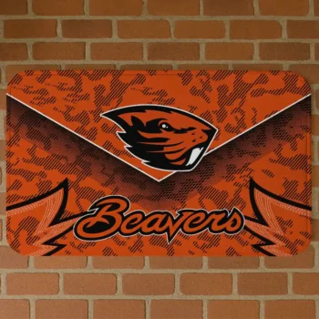 Oregon State Beavers Layered Lines Orange Doormat