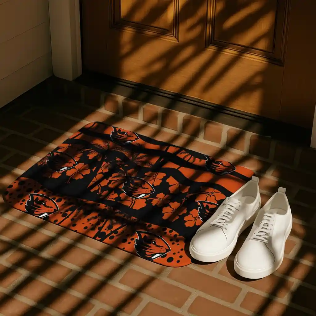 oregon-state-beavers-palm-silhouette-orange-black-doormat-trendy.webp