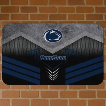 Penn State Nittany Lions Chevron Points Blue Black Doormat