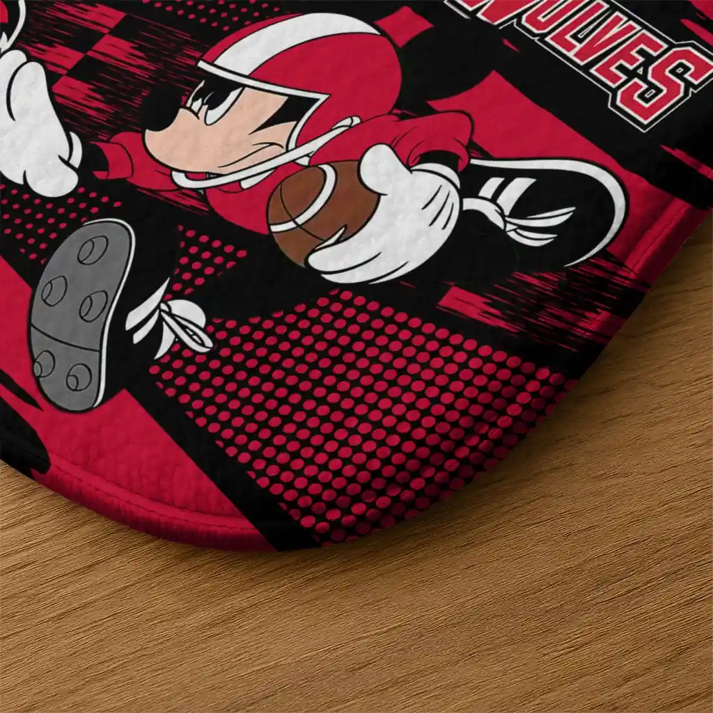 personalized-arkansas-state-red-wolves-mickey-quarterback-scarlet-black-doormat-latest-model.webp