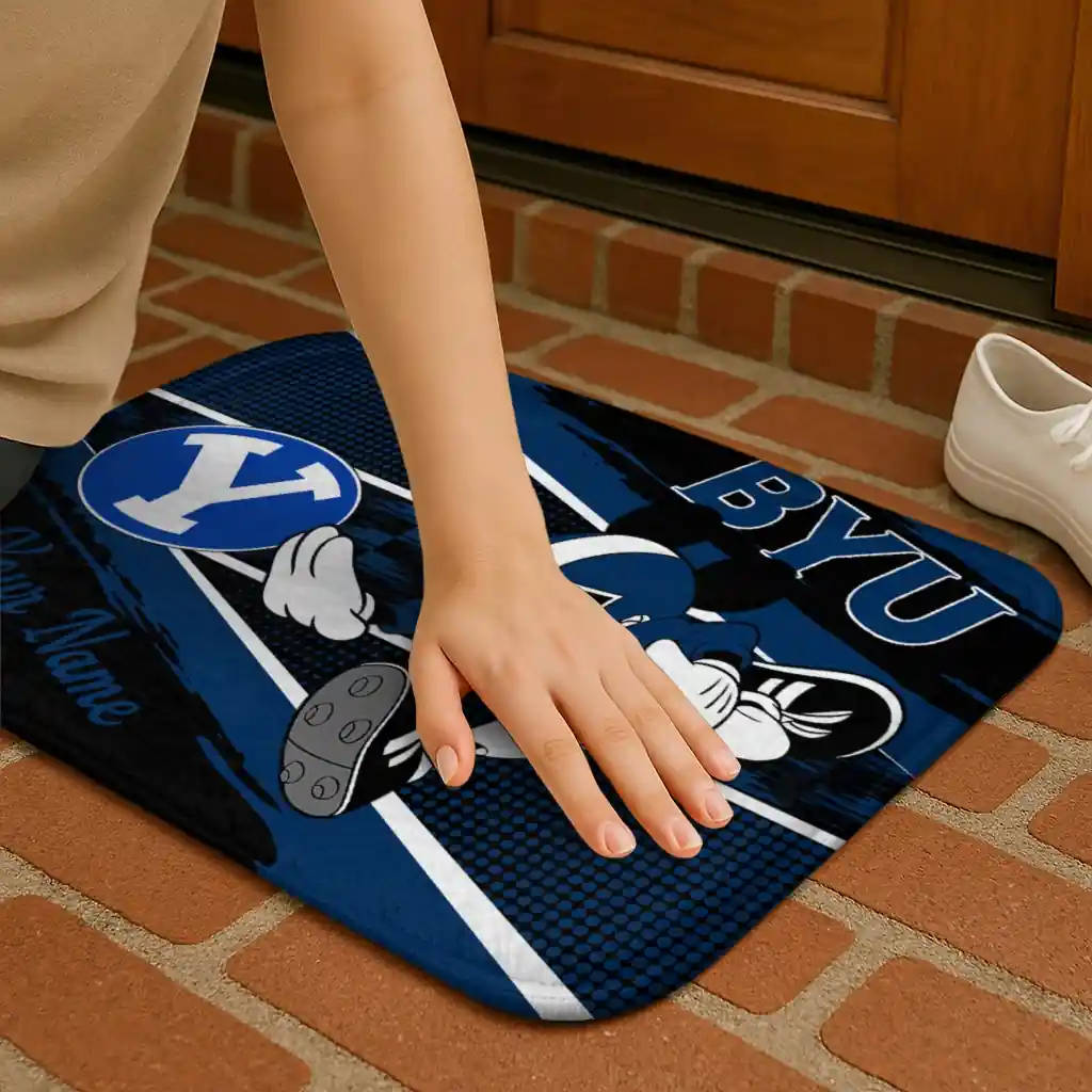personalized-byu-cougars-mickey-quarterback-blue-black-doormat-premium-grade.webp