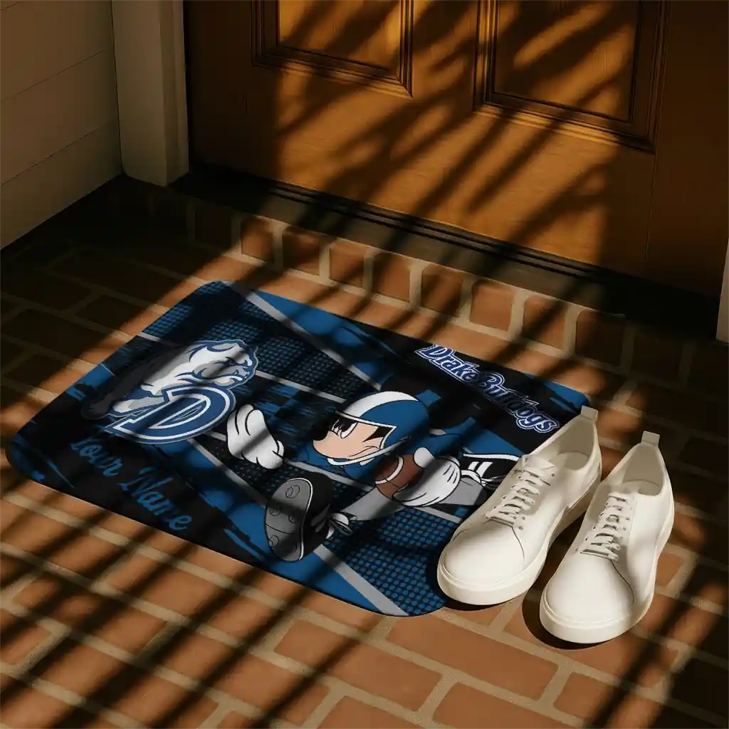 personalized-drake-bulldogs-mickey-quarterback-blue-black-doormat-trendy.webp