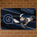Personalized Georgetown Hoyas Mickey Quarterback Blue Black Doormat
