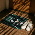personalized-hawaii-rainbow-warriors-mickey-quarterback-green-black-doormat-best-selling.webp