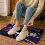 personalized-kansas-state-wildcats-mickey-quarterback-purple-black-doormat-best-selling.webp