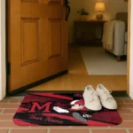 personalized-miami-redhawks-mickey-quarterback-red-black-doormat-best-selling.webp