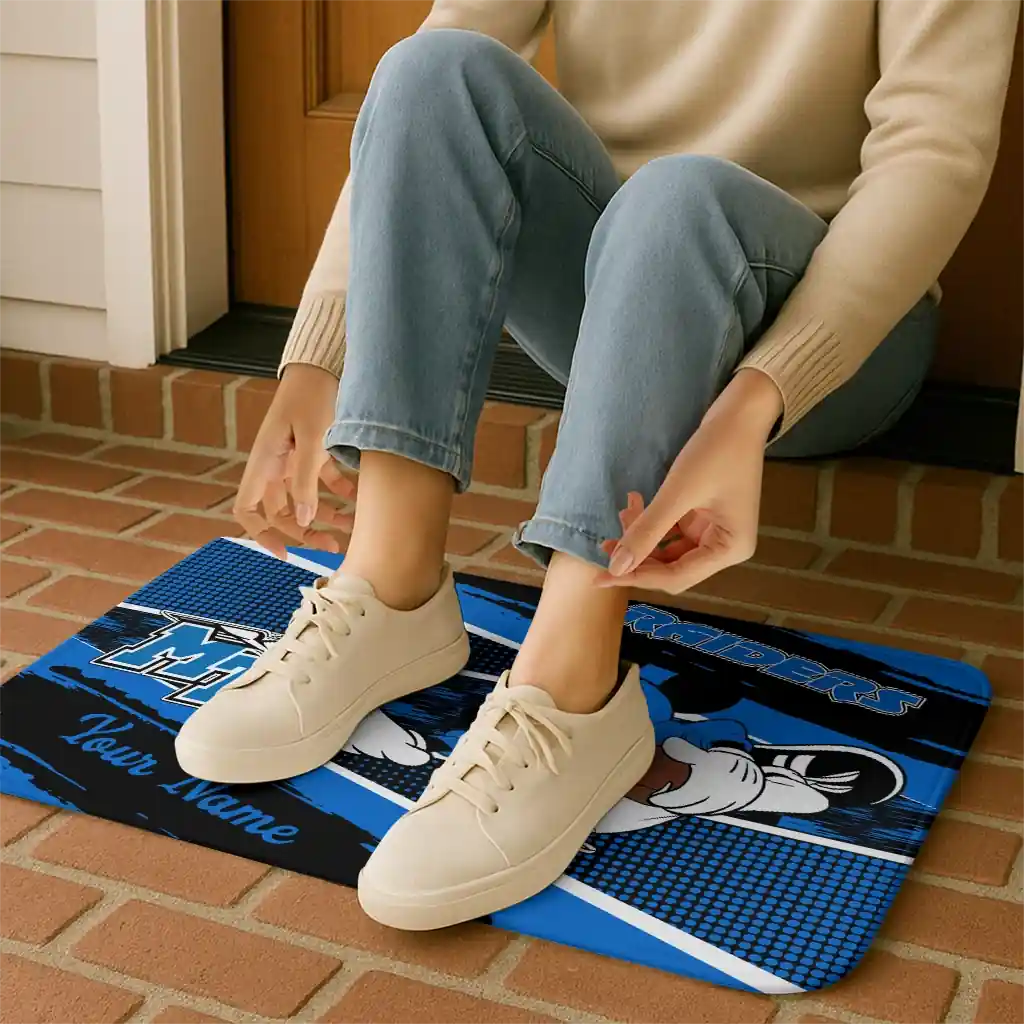 personalized-middle-tennessee-blue-raiders-mickey-quarterback-blue-black-doormat-top-rated.webp