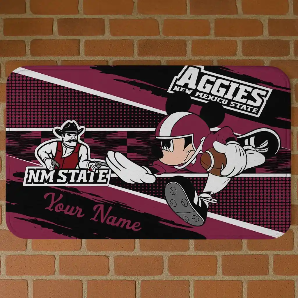 personalized-new-mexico-state-aggies-mickey-quarterback-crimson-black-doormat-best-selling.webp personalized new mexico state aggies mickey quarterback crimson black doormat best selling