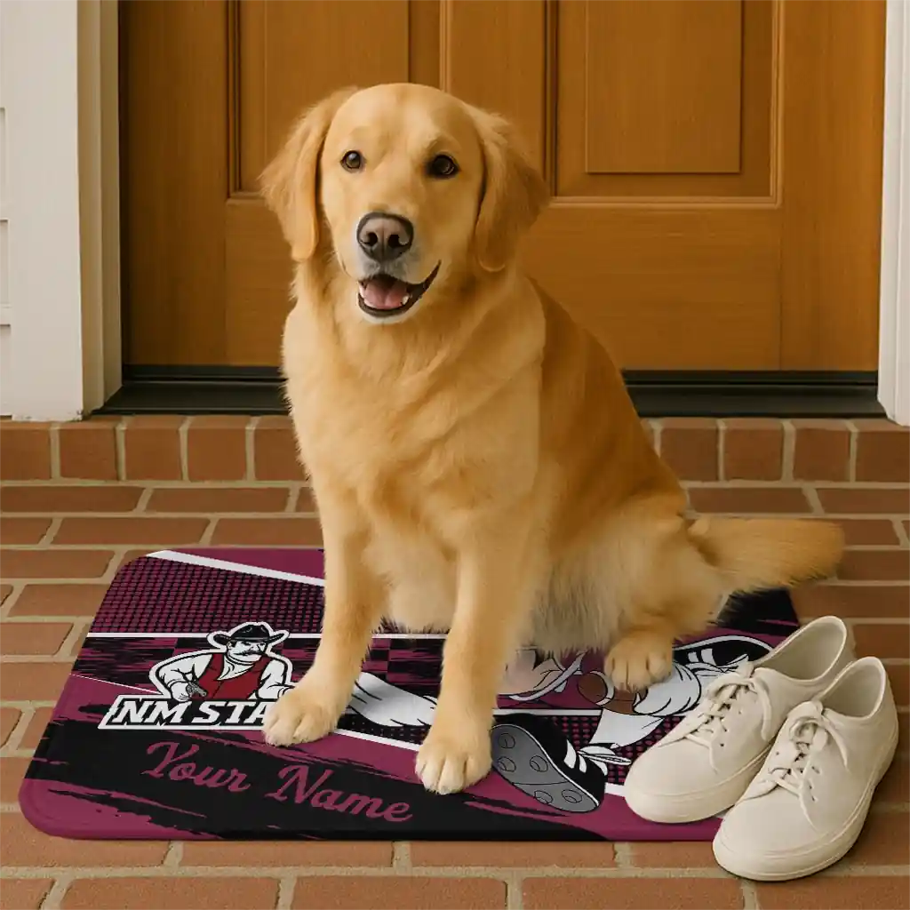 personalized-new-mexico-state-aggies-mickey-quarterback-crimson-black-doormat-high-quality.webp