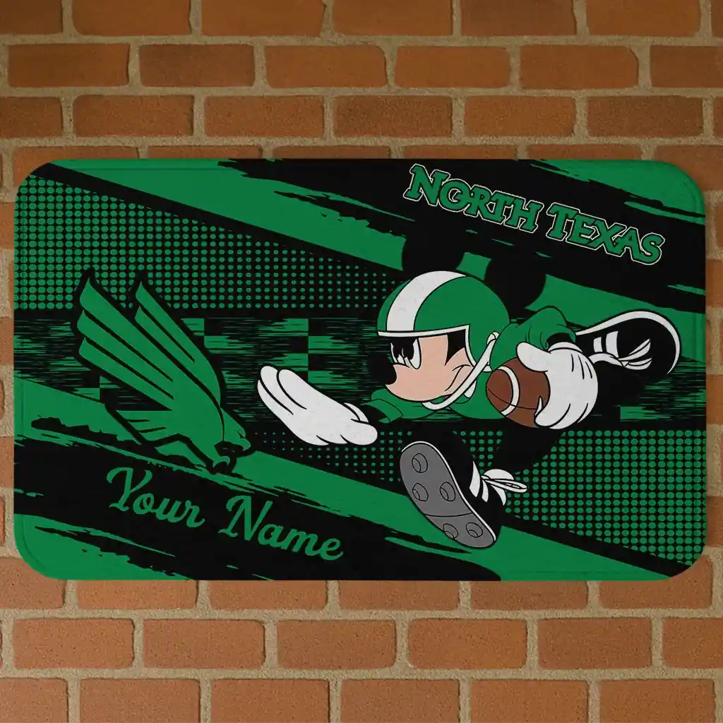 personalized-north-texas-mean-green-mickey-quarterback-green-black-doormat-best-selling.webp personalized north texas mean green mickey quarterback green black doormat best selling