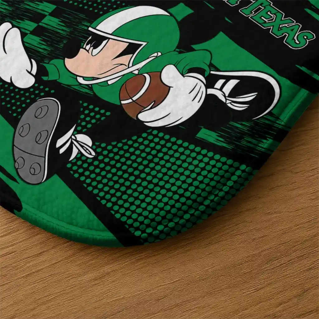 personalized-north-texas-mean-green-mickey-quarterback-green-black-doormat-latest-model.webp
