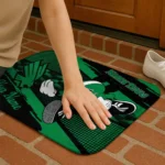 personalized-north-texas-mean-green-mickey-quarterback-green-black-doormat-best-selling.webp