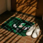 personalized-north-texas-mean-green-mickey-quarterback-green-black-doormat-best-selling.webp