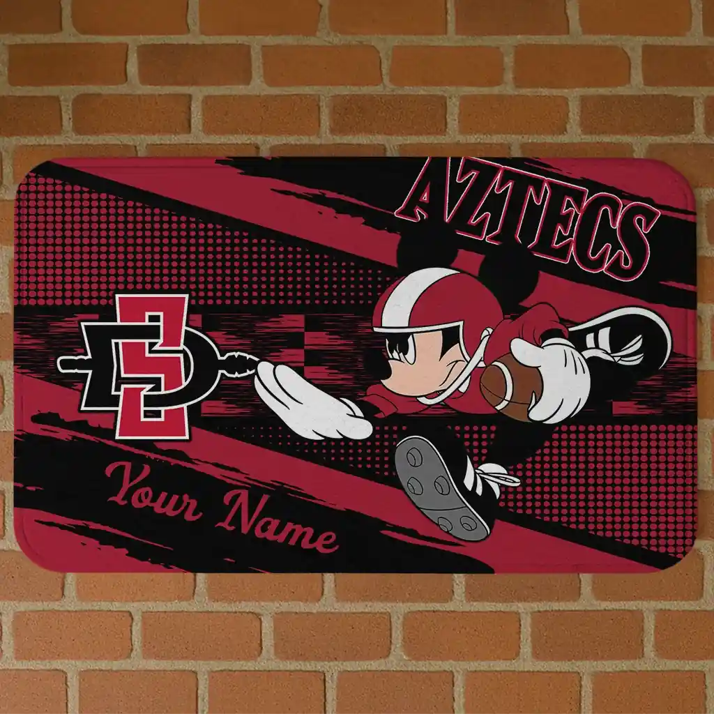 personalized-san-diego-state-aztecs-mickey-quarterback-red-black-doormat-best-selling.webp personalized san diego state aztecs mickey quarterback red black doormat best selling