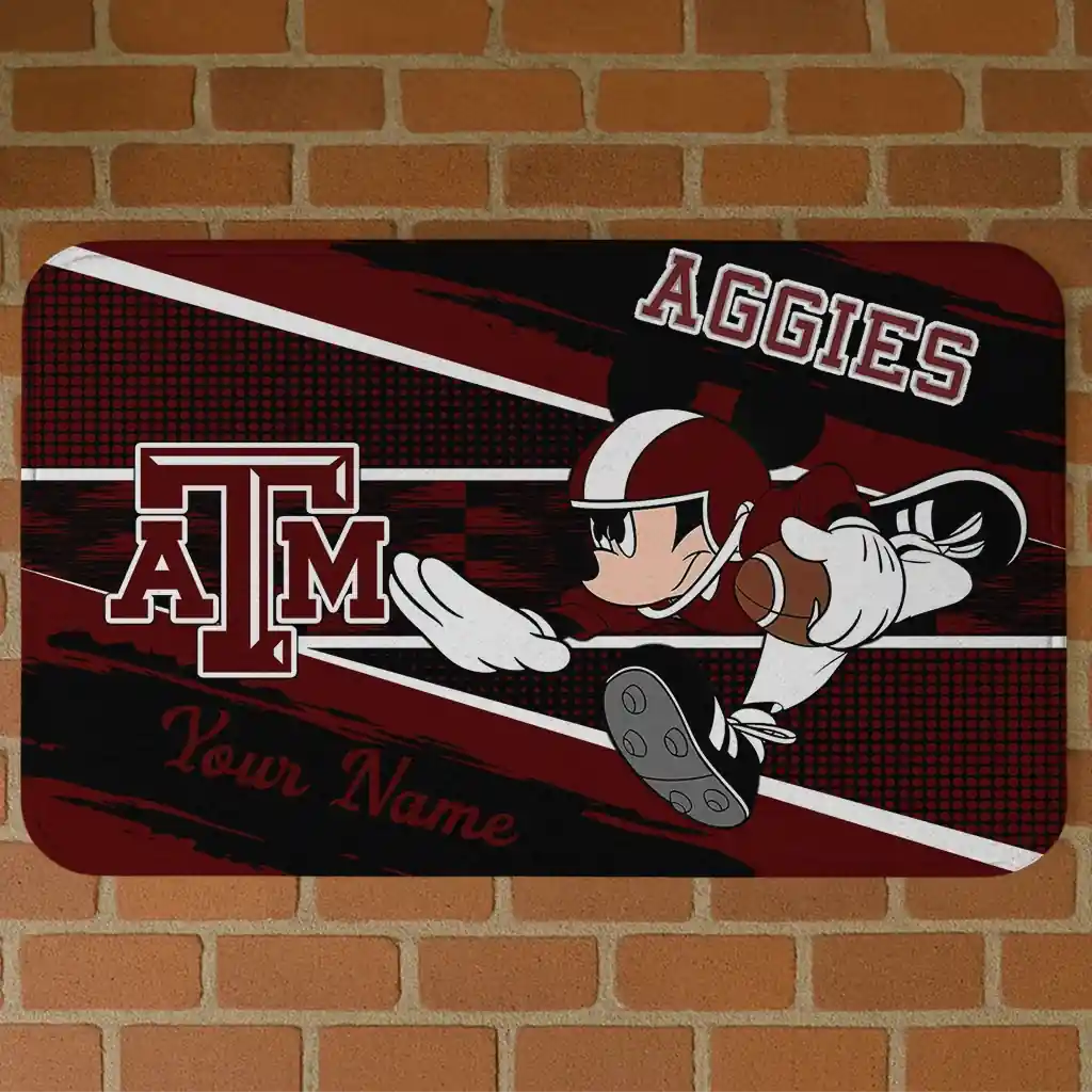 personalized-texas-am-aggies-mickey-quarterback-maroon-black-doormat-best-selling.webp personalized texas am aggies mickey quarterback maroon black doormat best selling
