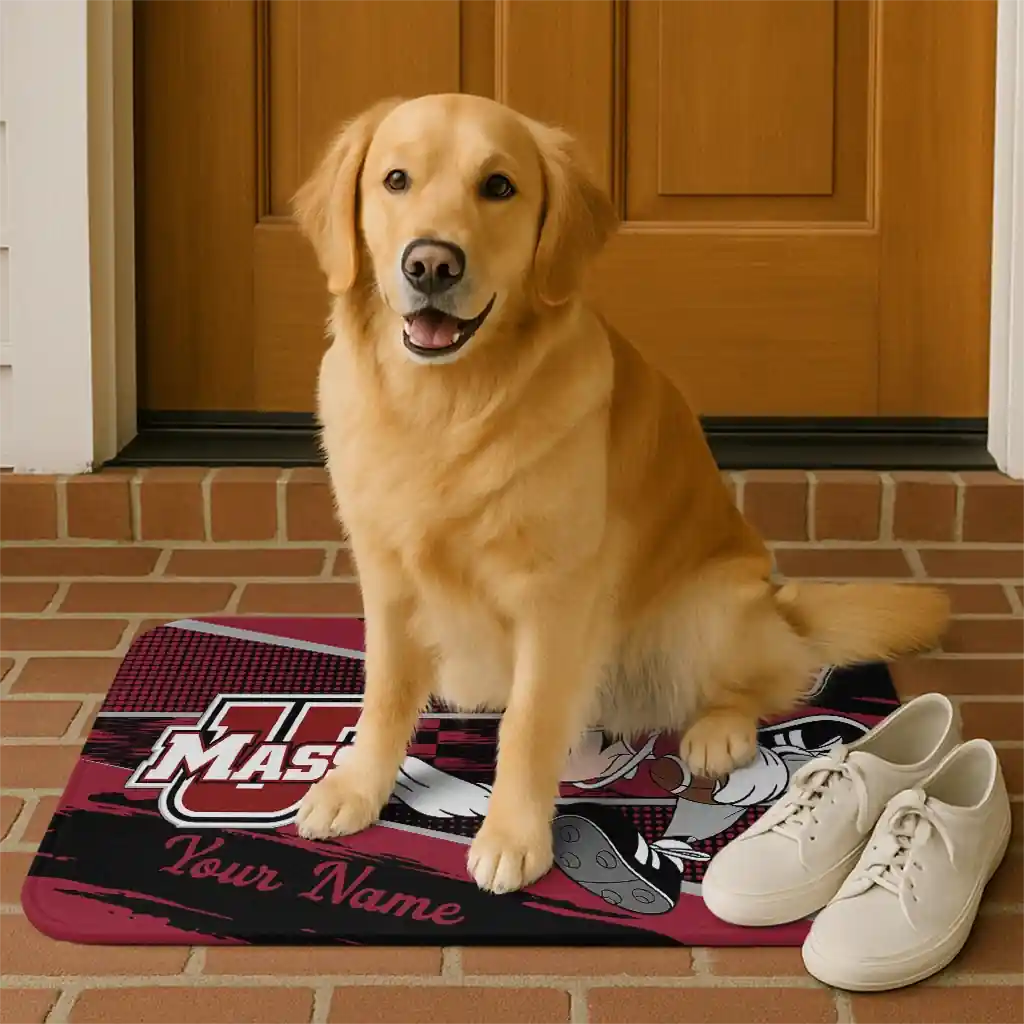 personalized-umass-minutemen-mickey-quarterback-red-black-doormat-high-quality.webp