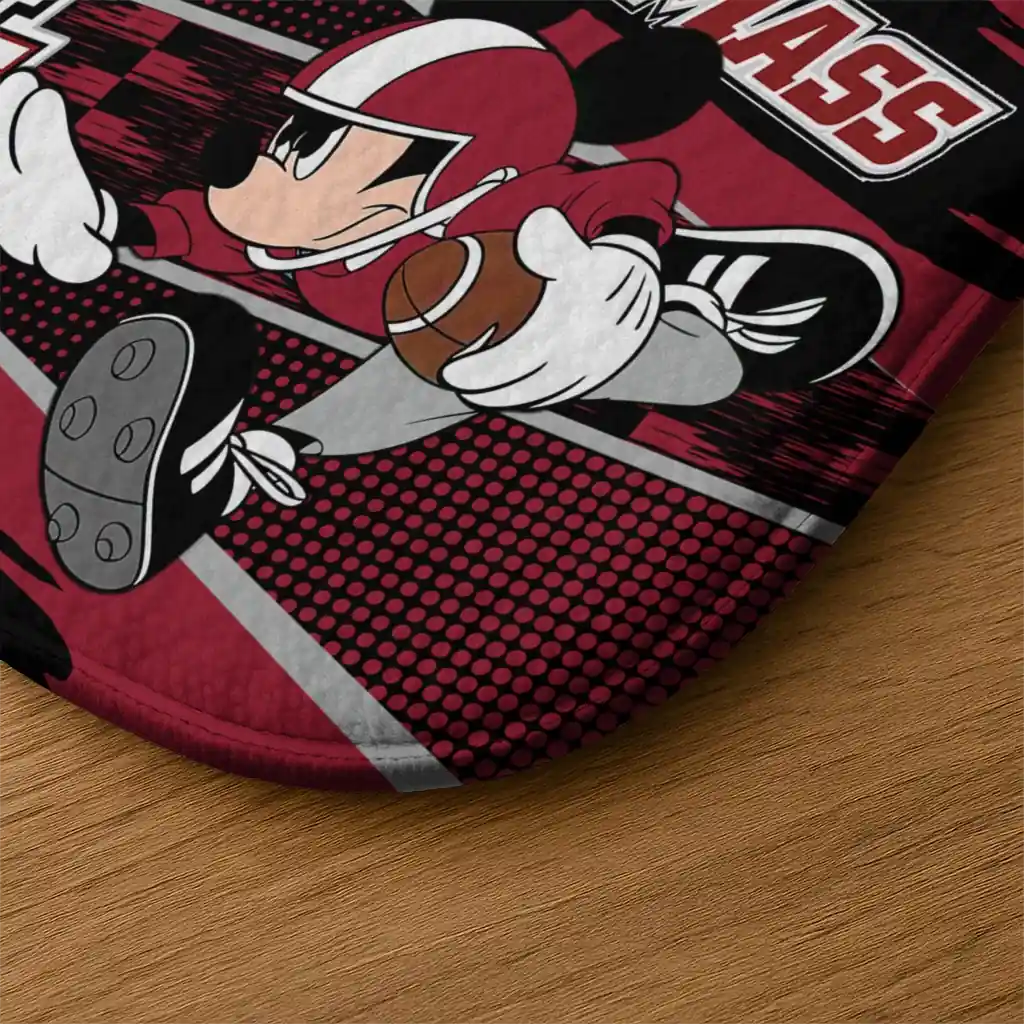 personalized-umass-minutemen-mickey-quarterback-red-black-doormat-latest-model.webp