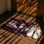personalized-umass-minutemen-mickey-quarterback-red-black-doormat-best-selling.webp