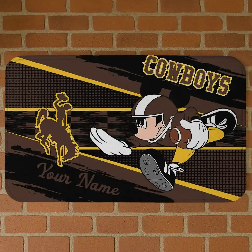 personalized-wyoming-cowboys-mickey-quarterback-brown-black-doormat-best-selling.webp personalized wyoming cowboys mickey quarterback brown black doormat best selling