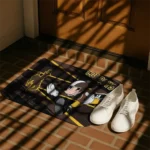 personalized-wyoming-cowboys-mickey-quarterback-brown-black-doormat-best-selling.webp