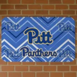 Pittsburgh Panthers Chevron Geometrics Royal Blue Doormat