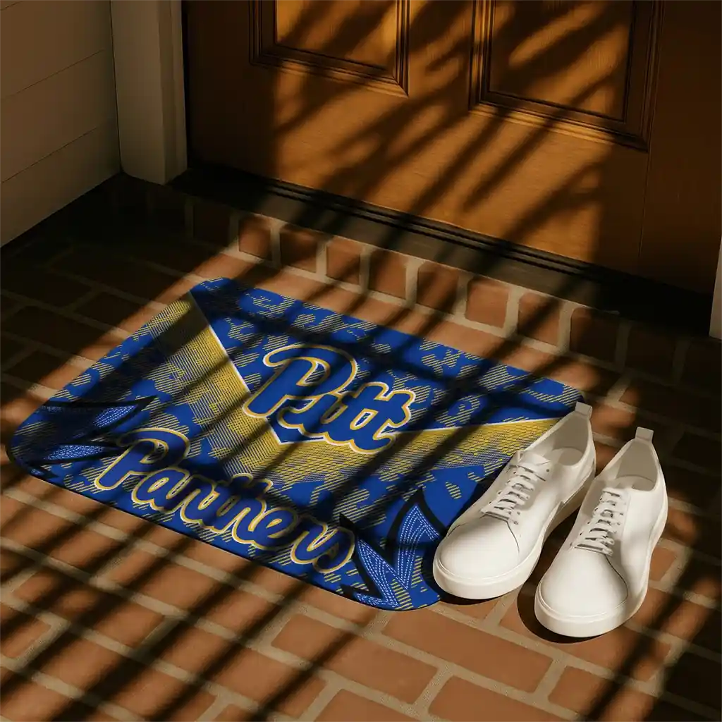 pittsburgh-panthers-layered-lines-royal-blue-doormat-trendy.webp