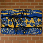 Pittsburgh Panthers Palm Silhouette Royal Blue Black Doormat